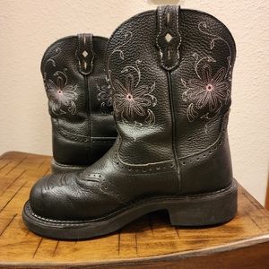 Justin Original Wanette Black Steel Toe Work Boot Women's Size 8